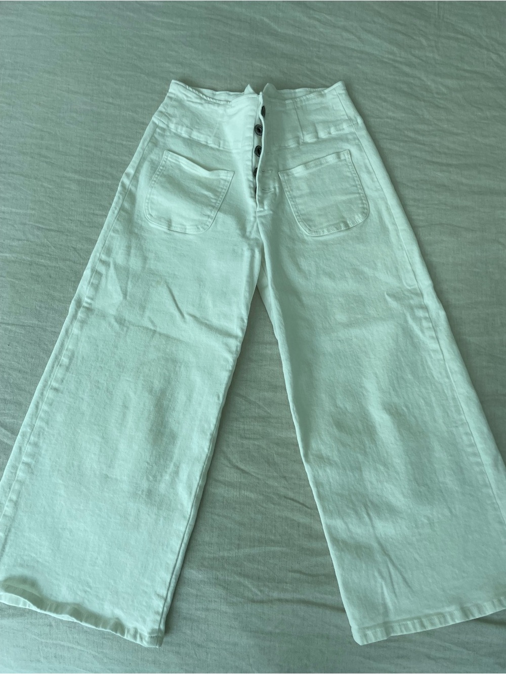 High-Rise Wide-Leg Women's Jeans in White